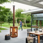 Außenkamin auf Terrasse