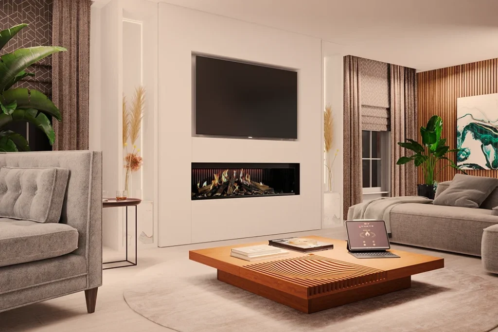 elektrischer Kamin im Wohnzimmer: DRU - Virtuo 150 Evolve